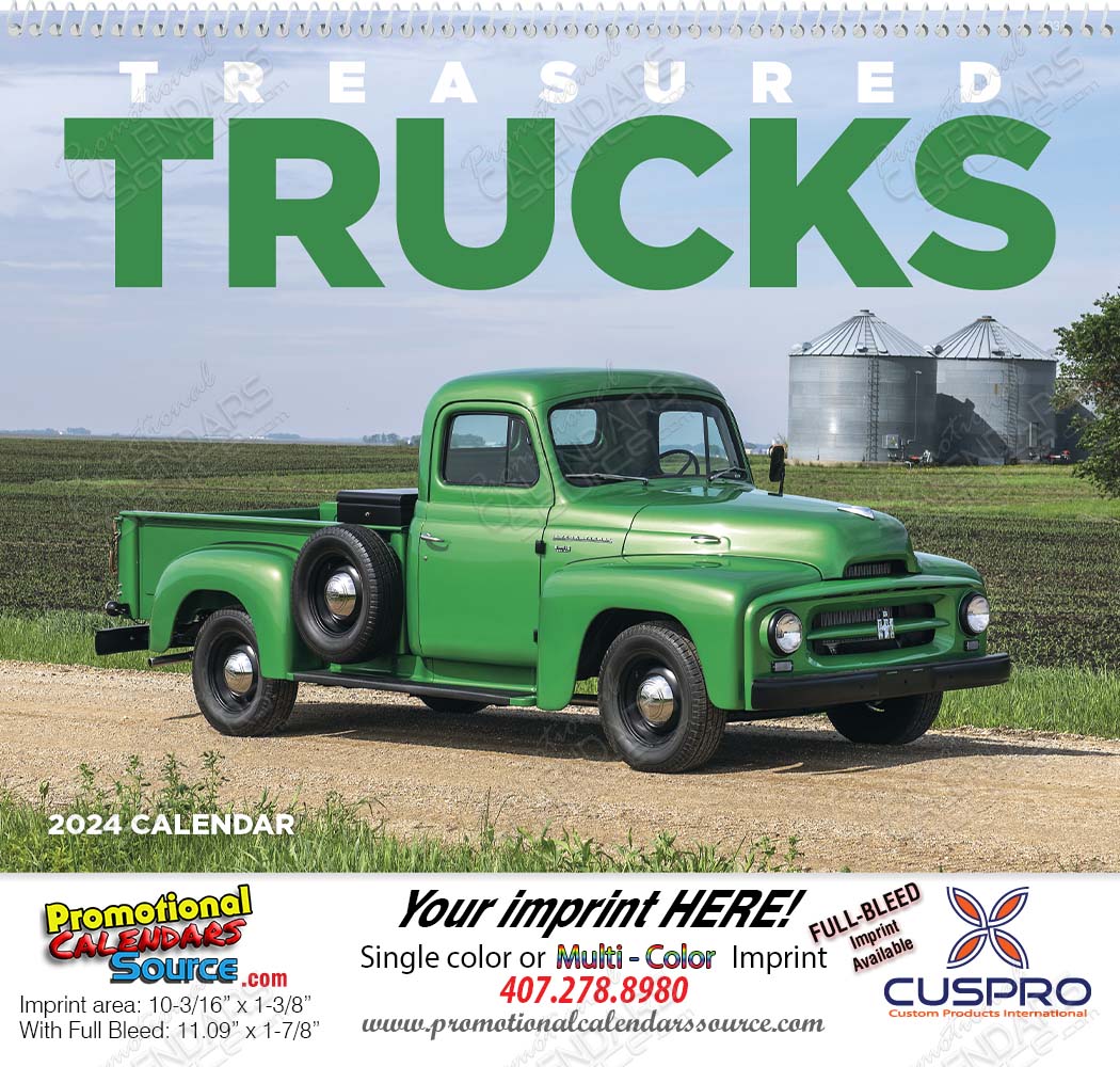 Treasured Trucks - Customized Promotional Calendar  Spiral Size 11x19