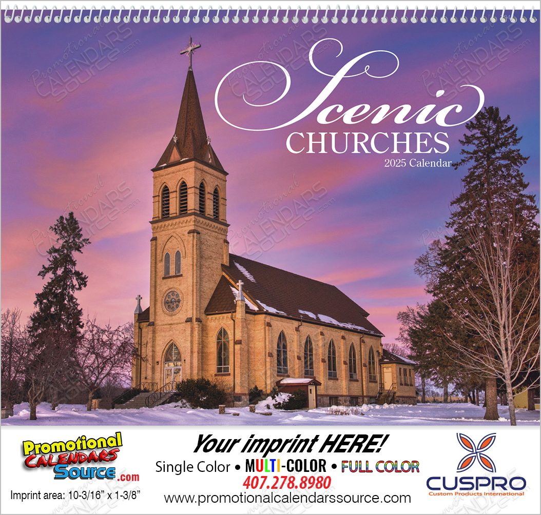 Scenic Churches - Promotional Calendar  Spiral