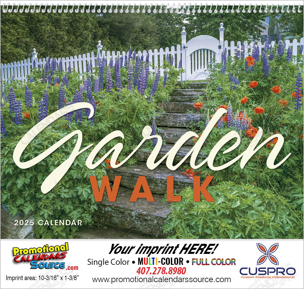 Garden Walk Wall Calendar Spiral