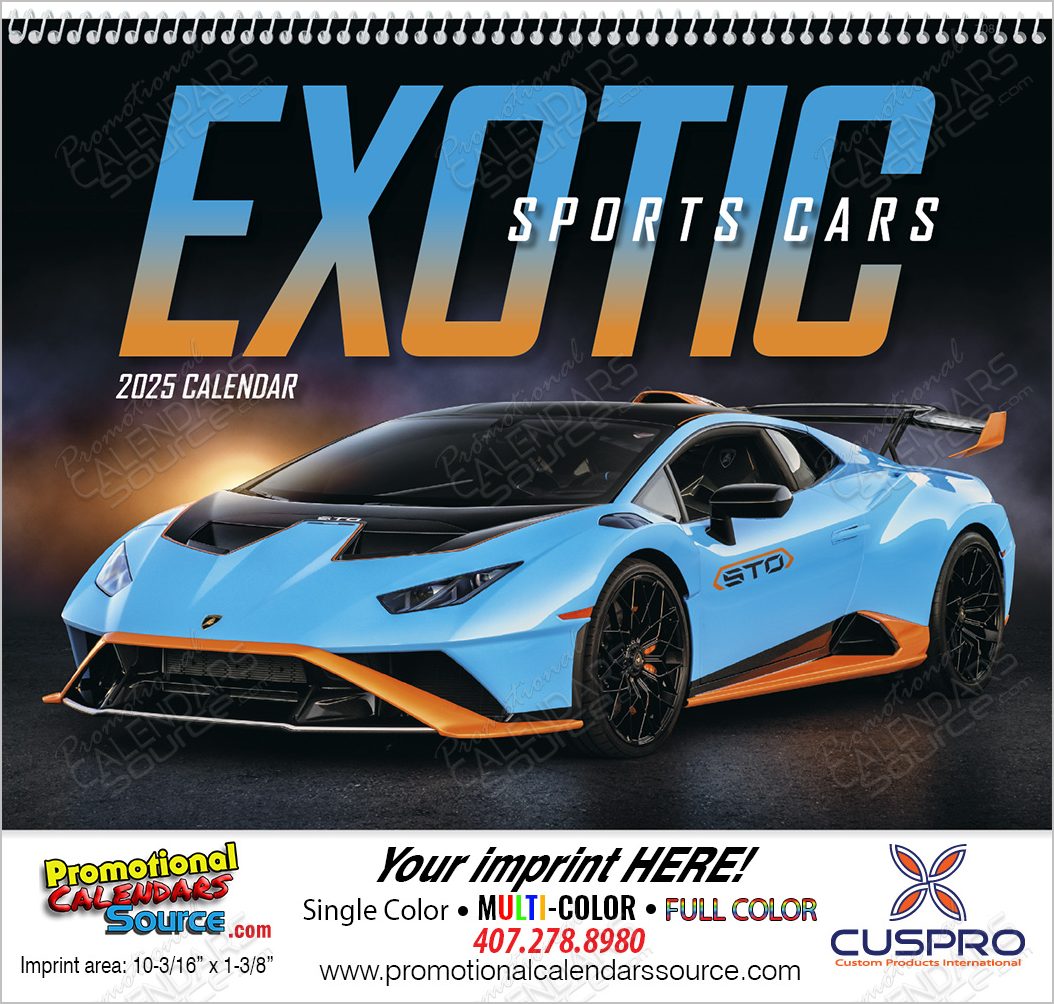 Exotic Sports Cars Promotional Calendar  Spiral