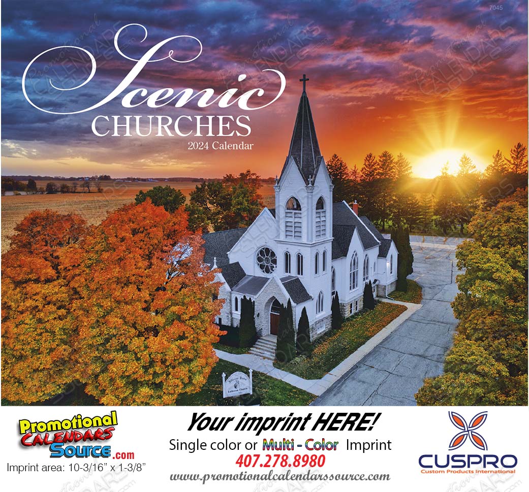Scenic Churches Promotional Calendar, Stapled