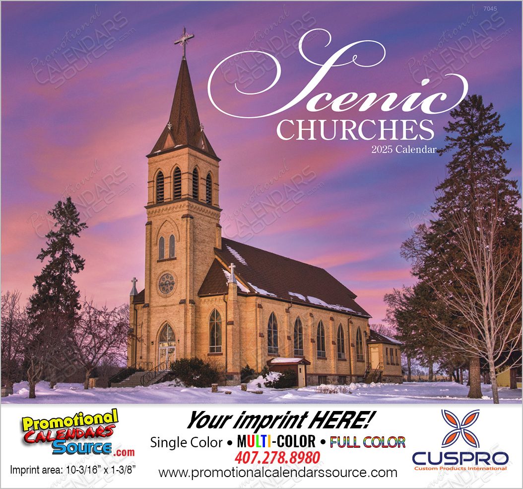 Scenic Churches Promotional Calendar, Stapled