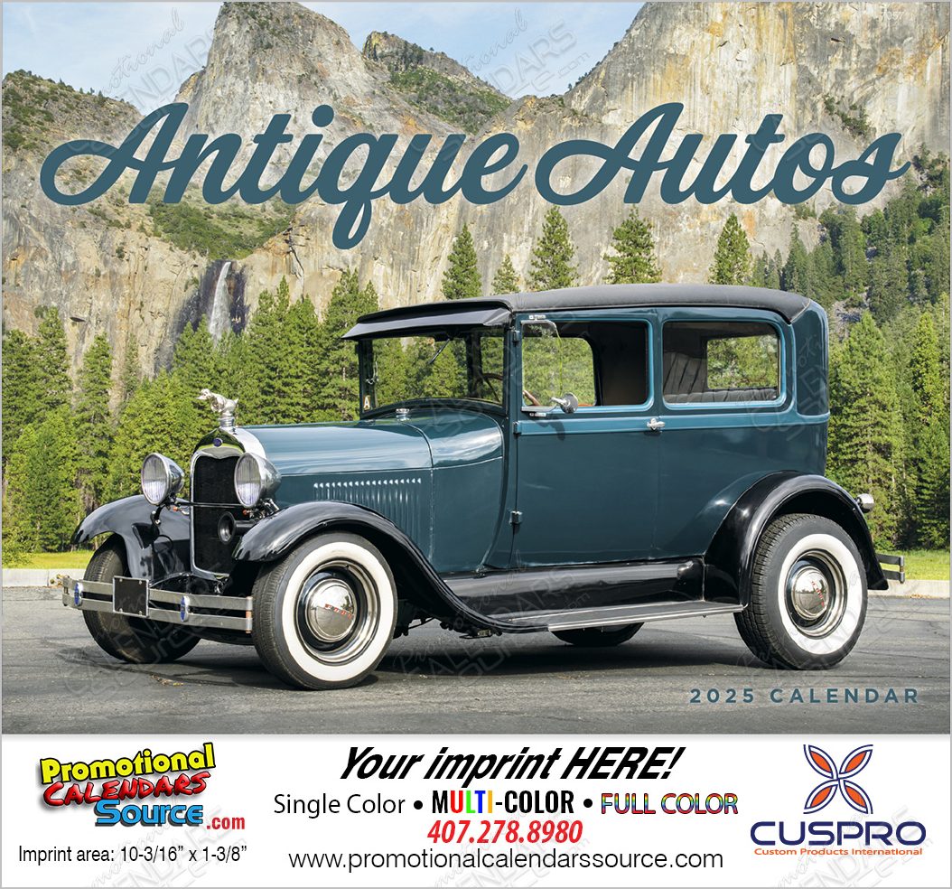 Antique Autos Promotional Calendar  Stapled