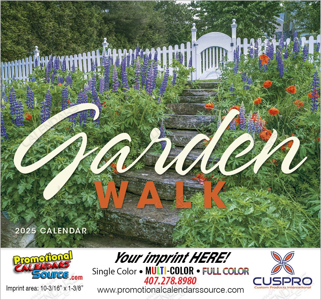 Garden Walk Calendar Stapled