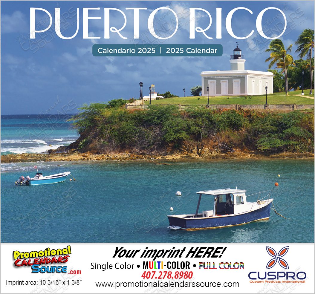 Puerto Rico Promotional Calendar, Stapled