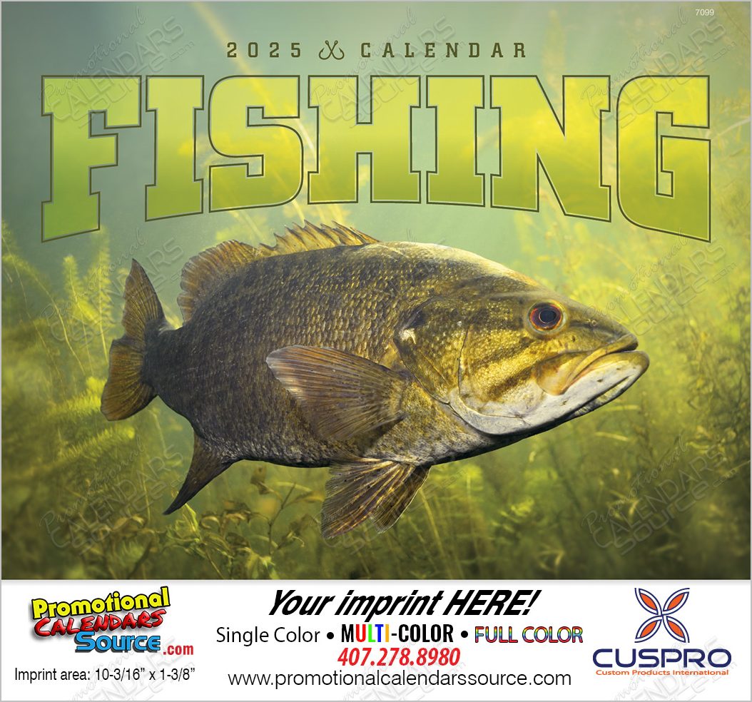 Fishing Promotional Calendar, Stapled