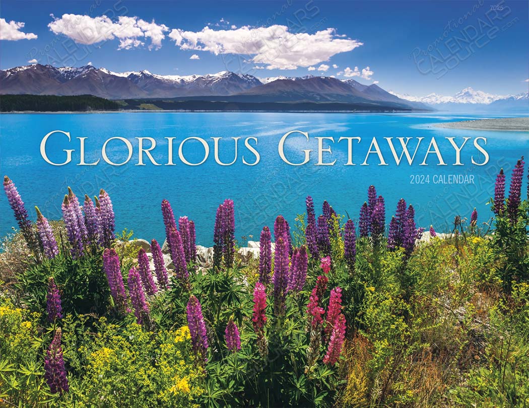 Scenic Glorious Getaways Calendar With  Window Ad-Imprint