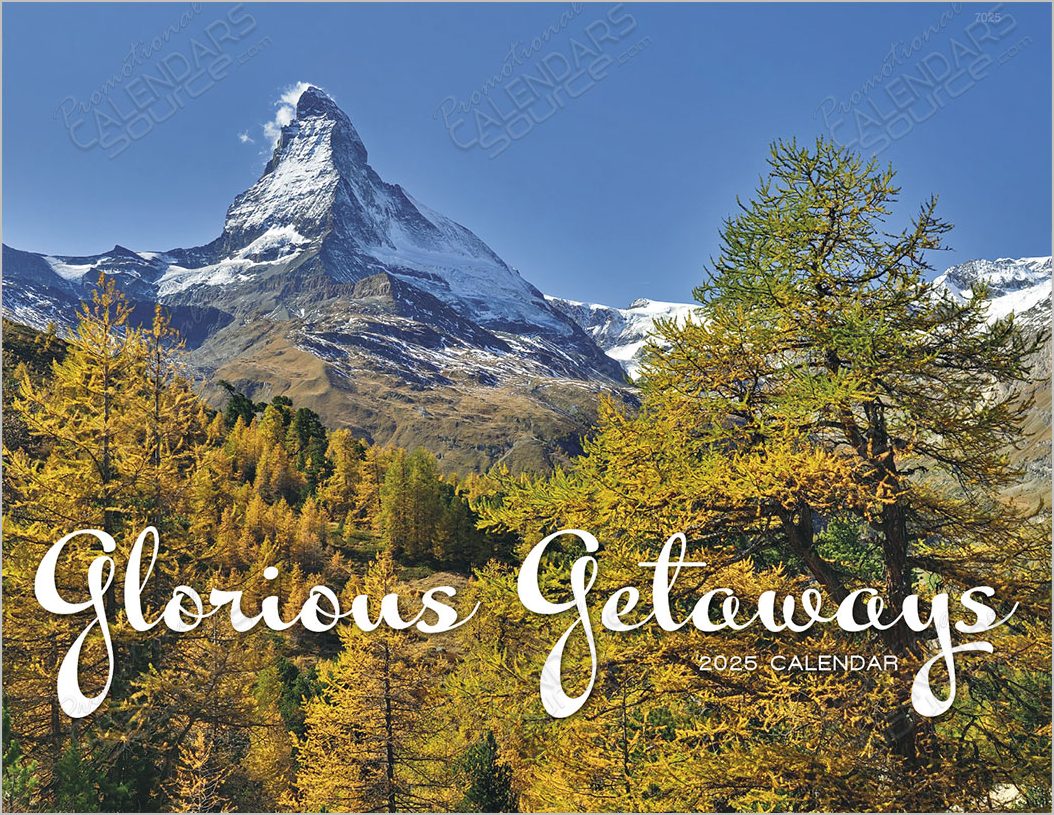 Scenic Glorious Getaways Calendar With  Window Ad-Imprint