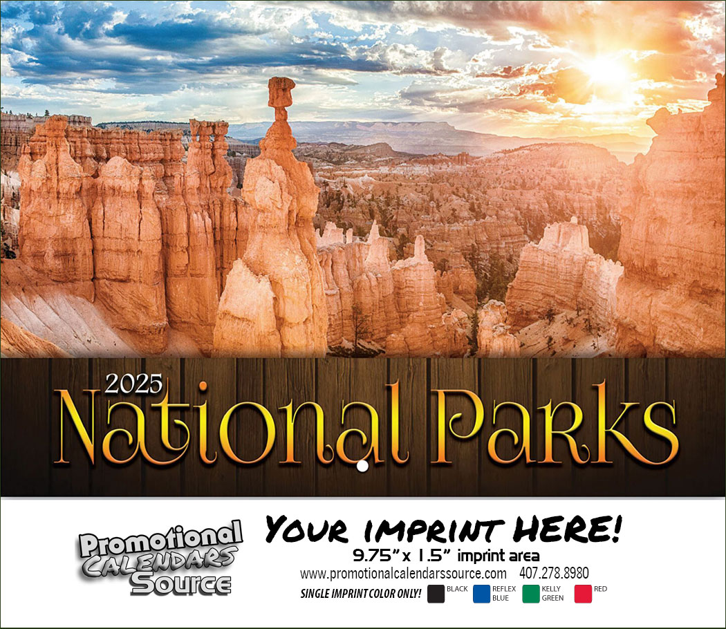 National Parks Wall Calendar  - Stapled