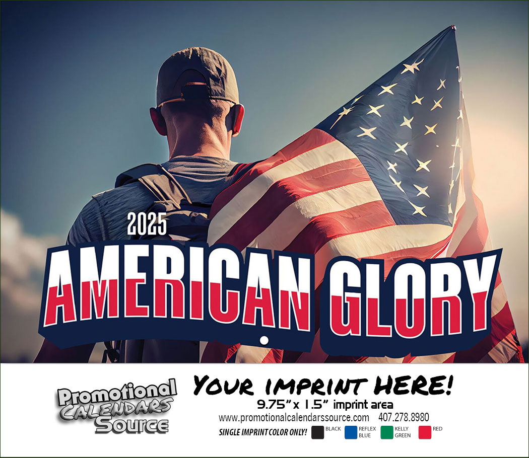 American Glory Wall Calendar  - Stapled