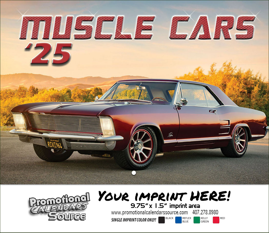 Muscle Cars Wall Calendar  - Stapled