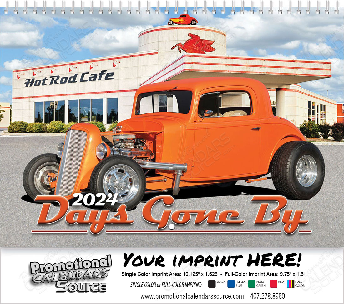 Classic Cars of Days Gone By Wall Calendar  - Spiral