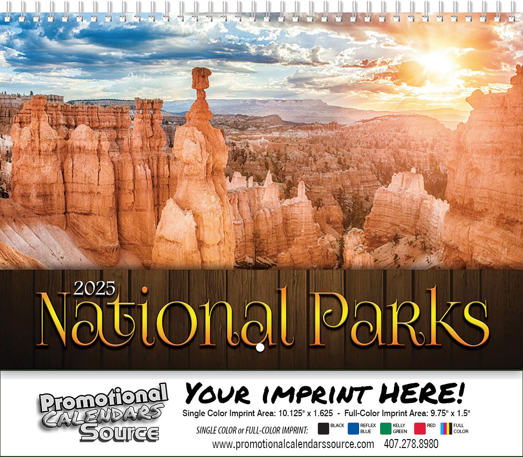 National Parks Wall Calendar  - Spiral