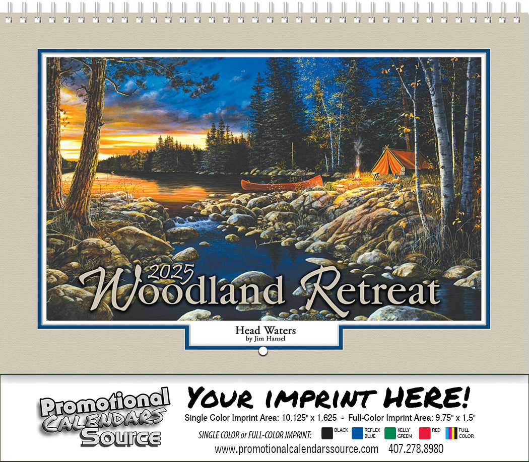 Woodland Retreats Wall Calendar  - Spiral