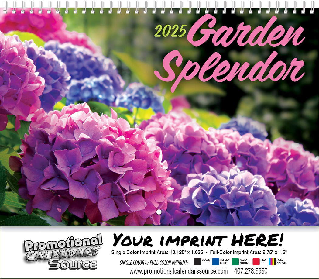 Garden Splendor Wall Calendar  - Spiral