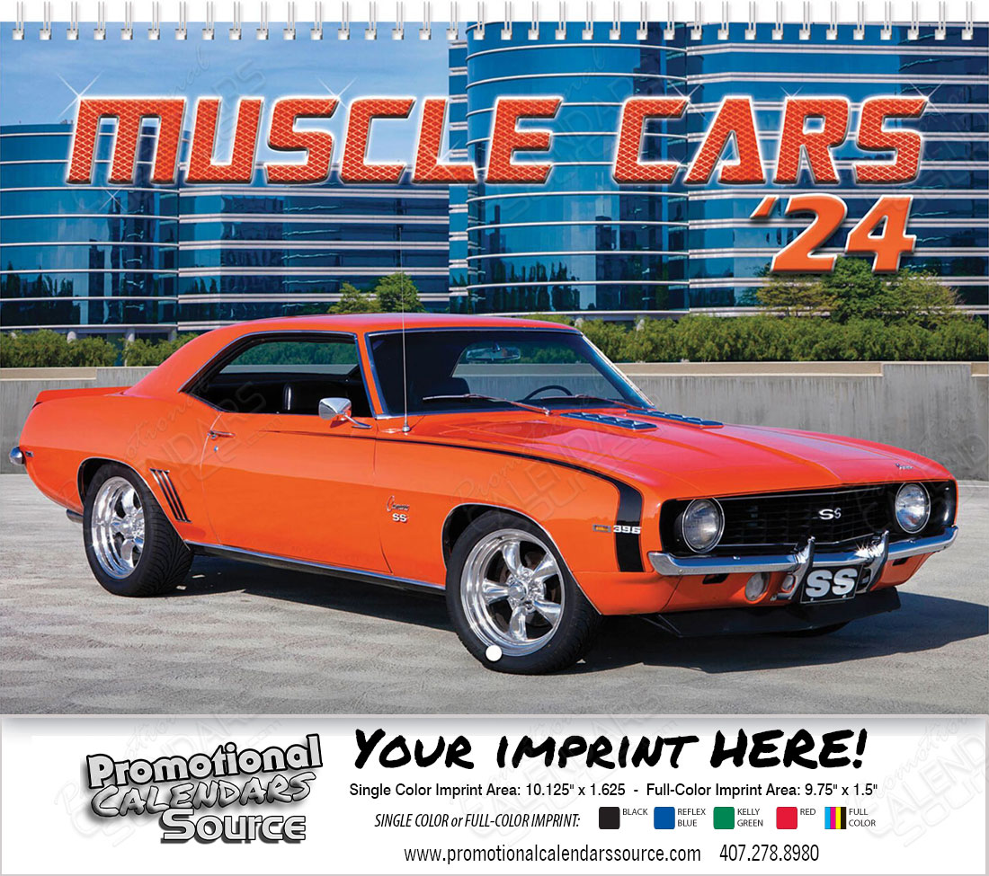 Muscle Cars Wall Calendar  - Spiral