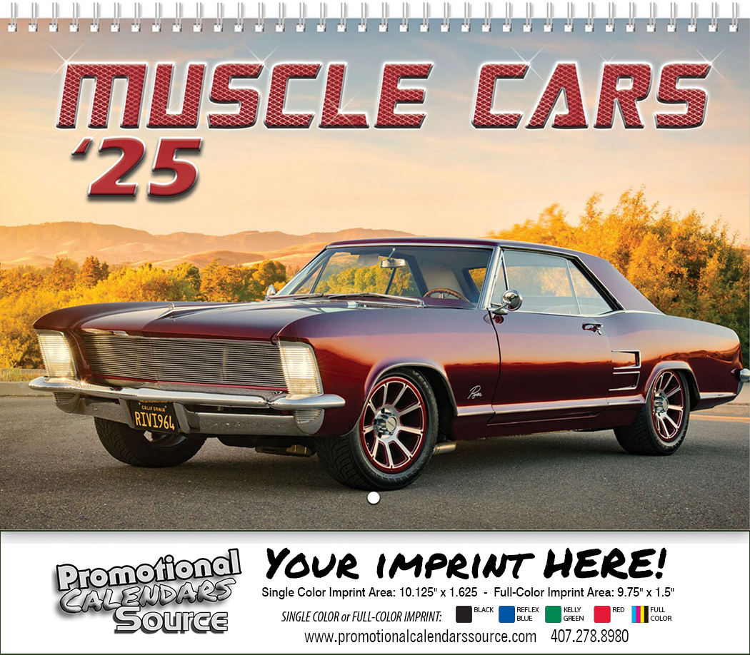 Muscle Cars Wall Calendar  - Spiral