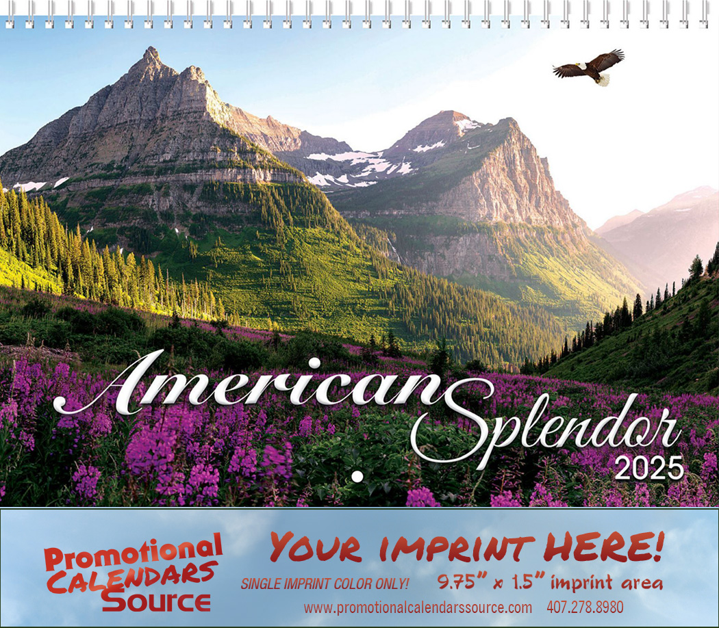 America Splendor Wall Calendar  - Spiral | 2024