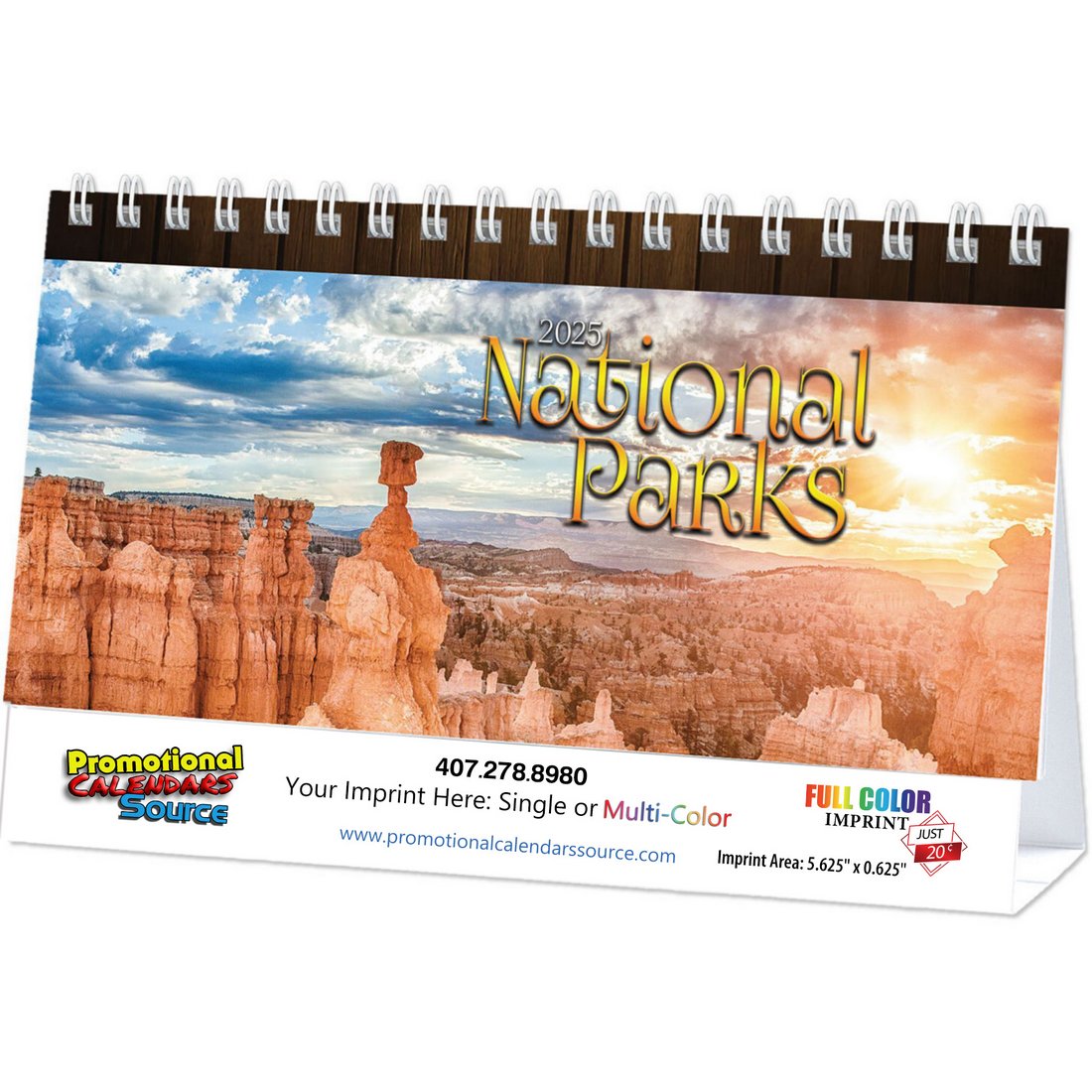 National Parks Scenic Tent Desk Calendar 6.25x4