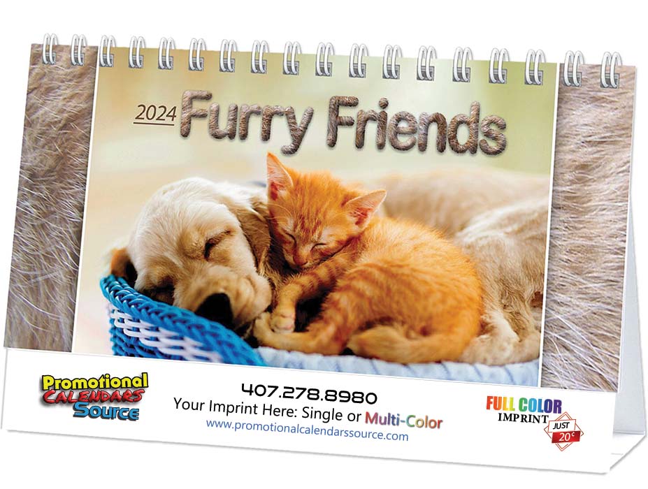Cats & Dogs Animal Pets Desk Calendar 