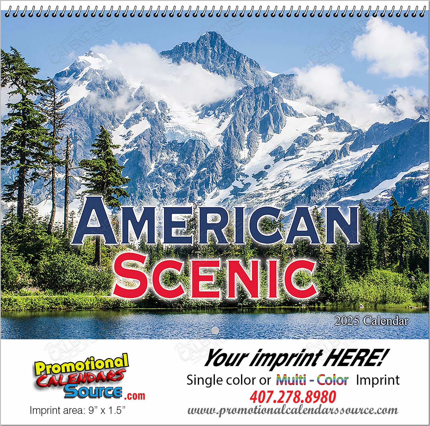 American Scenic Promotional Wall Calendar  Spiral