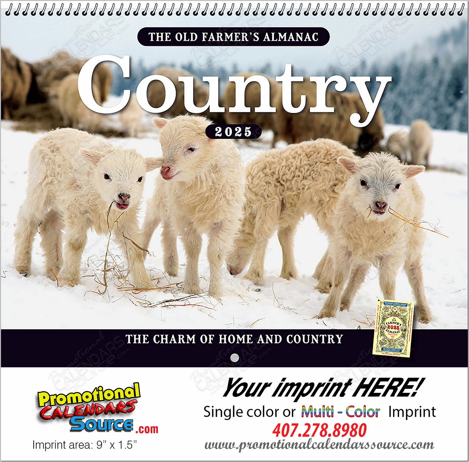 The Old Farmer’s Almanac Country Calendar - Spiral