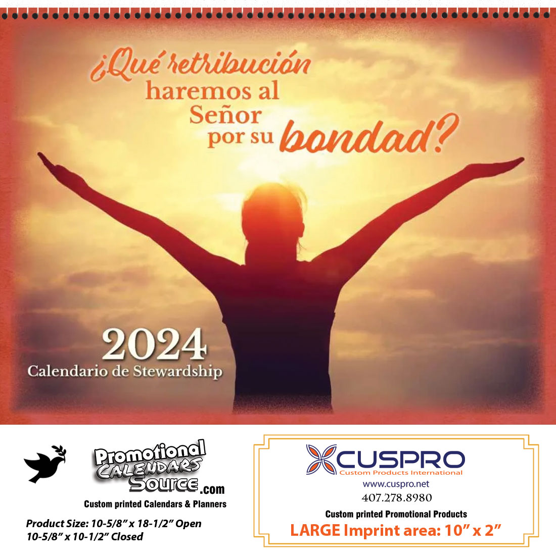 Stewardship Calendario Religioso En Español 2024 | Inserto opcinal de pre-planificacin funeraria