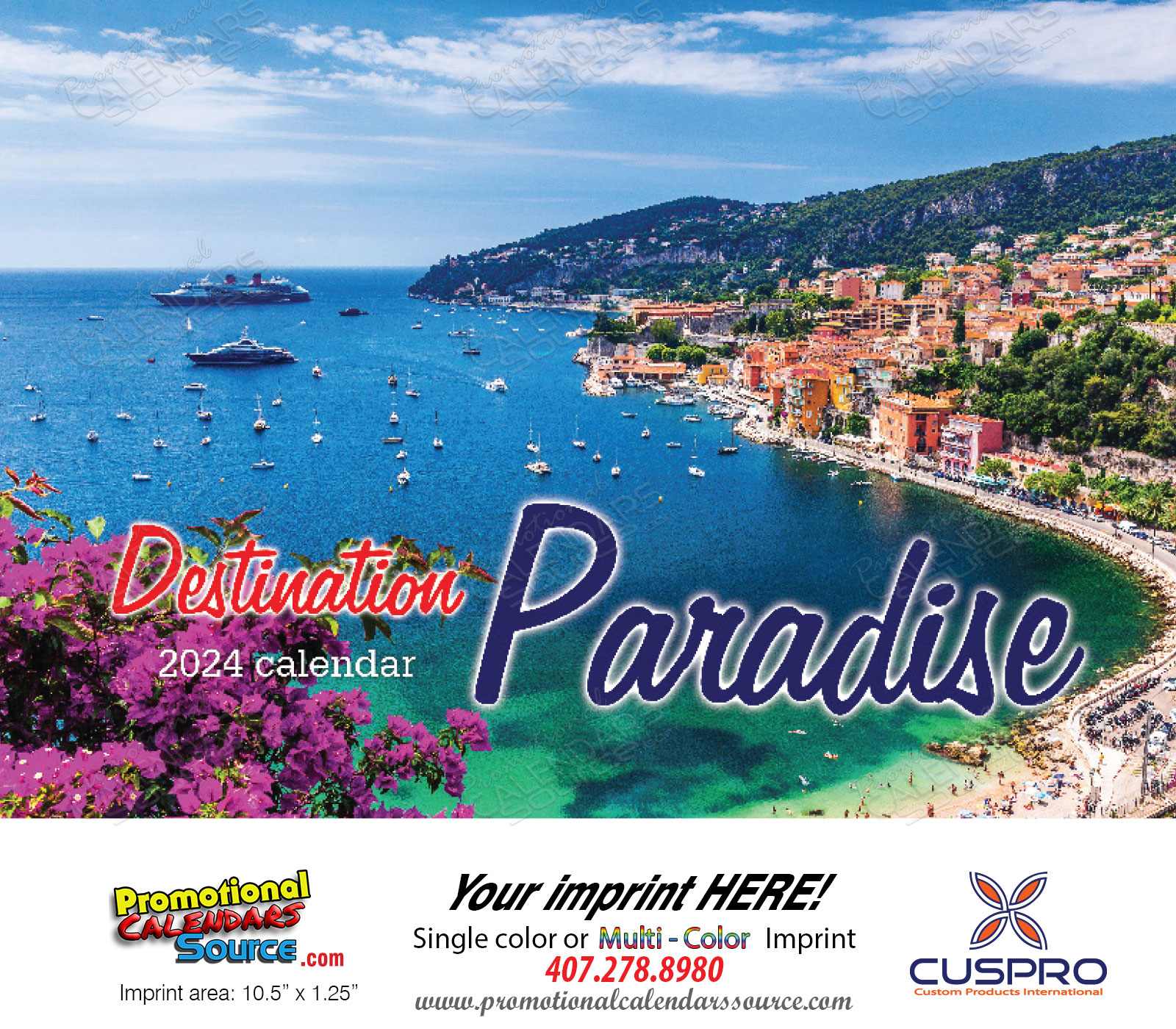 Oceans & Beaches Paradise Calendar 2024 - Stapled