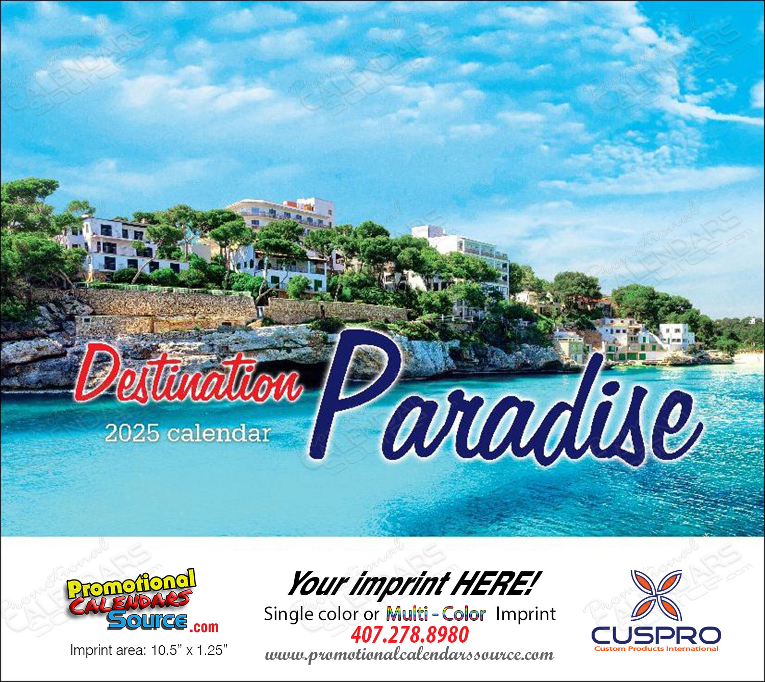 Oceans & Beaches Paradise Calendar 2024 - Stapled