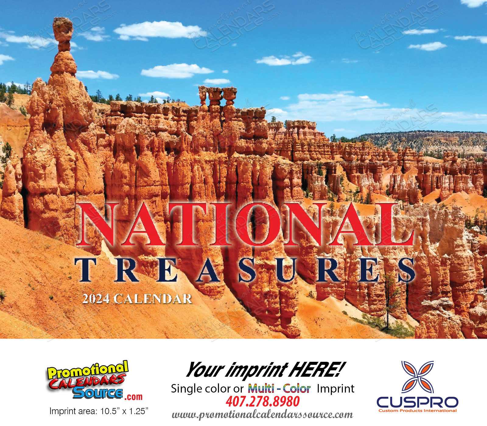 National Treasures Scenic Calendar 2024 - Stapled