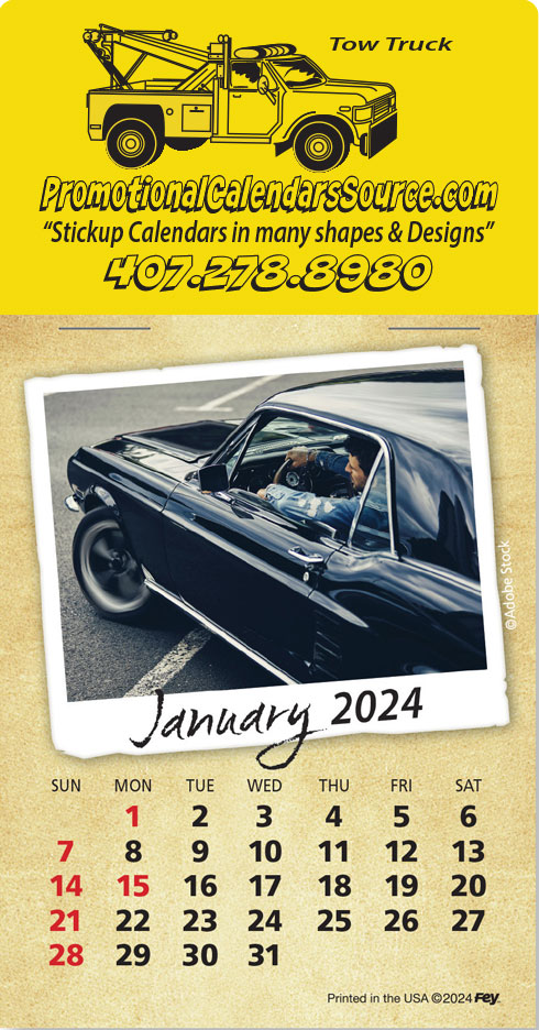 Classic Cars Stick-Up Calendar Full-Color Pad
