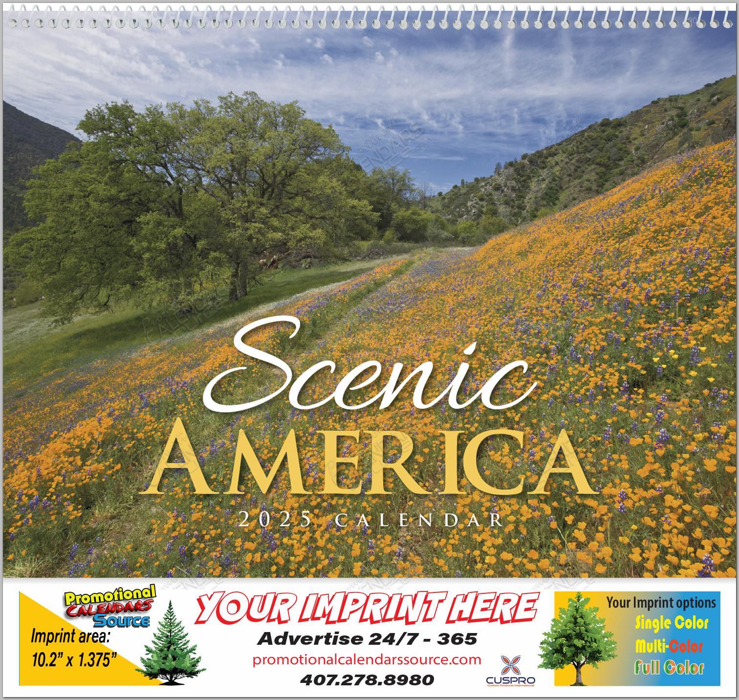 Scenic America Wall Calendar  - Spiral