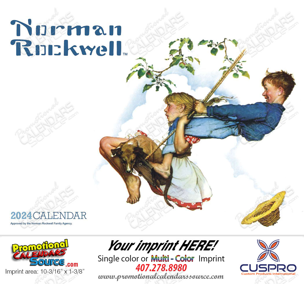 Wonderful World of Norman Rockwell Calendar  - Stapled