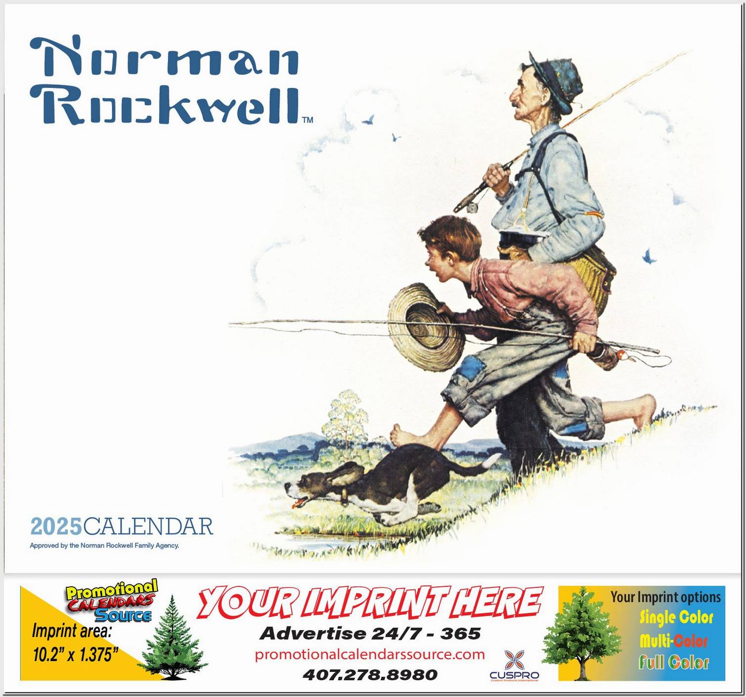 Wonderful World of Norman Rockwell Calendar  - Stapled