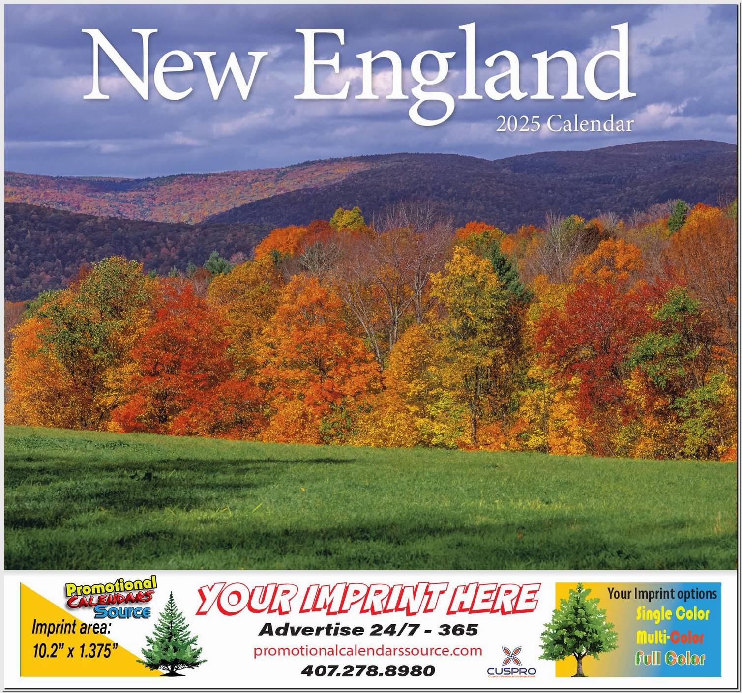 New England State Promotional Calendar  - Stapled