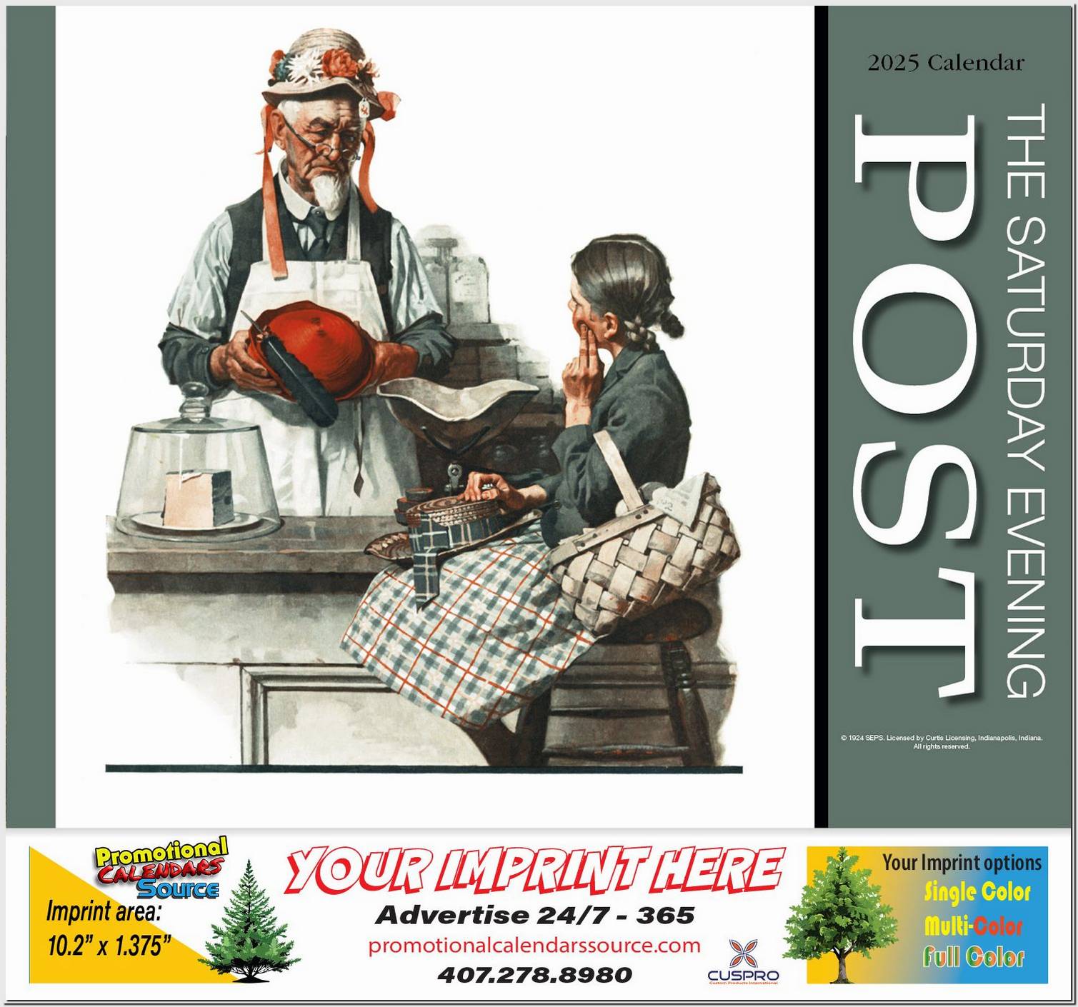 Saturday Evening Post Promotional Calendar  Stapled