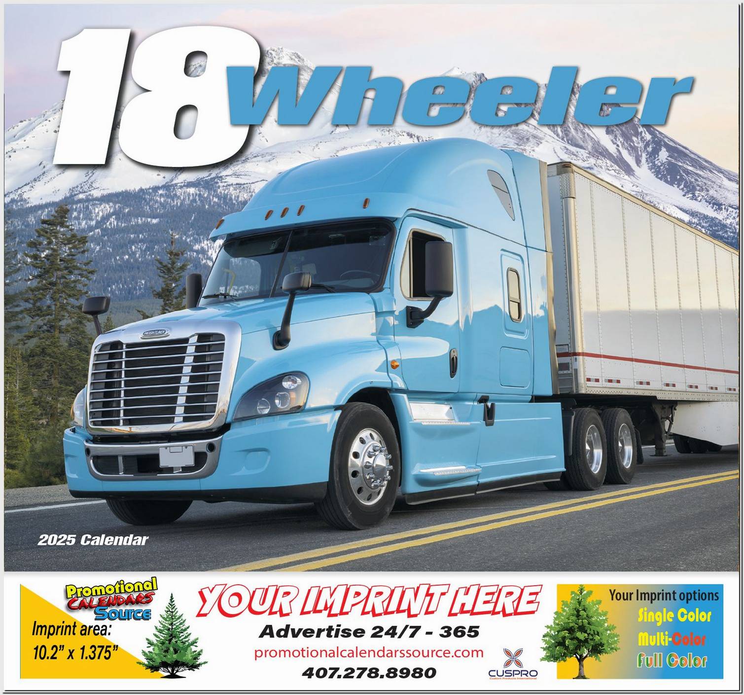 18-Wheelers Promotional Calendar, Stapled