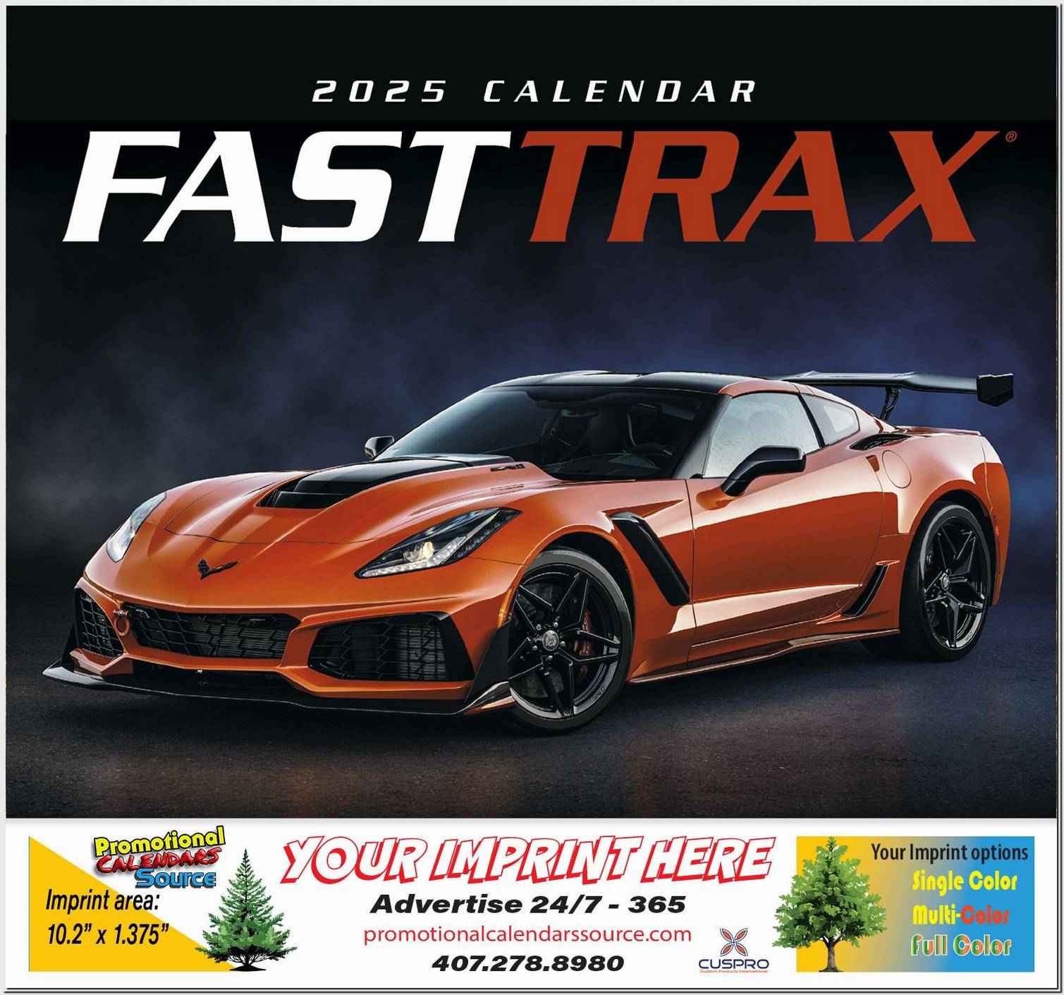 Fast Trax Promotional Cars Calendar  Stapled