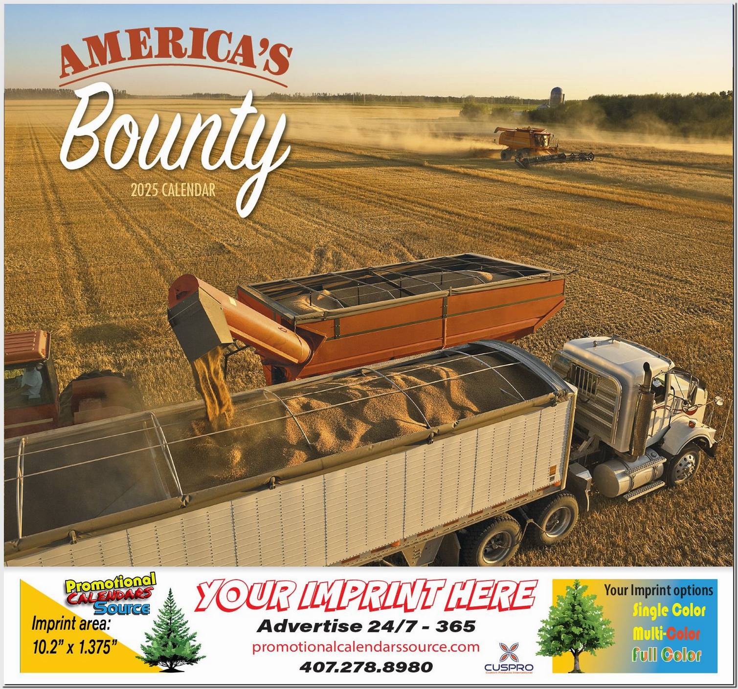 America’s Bounty Wall Calendar Stapled