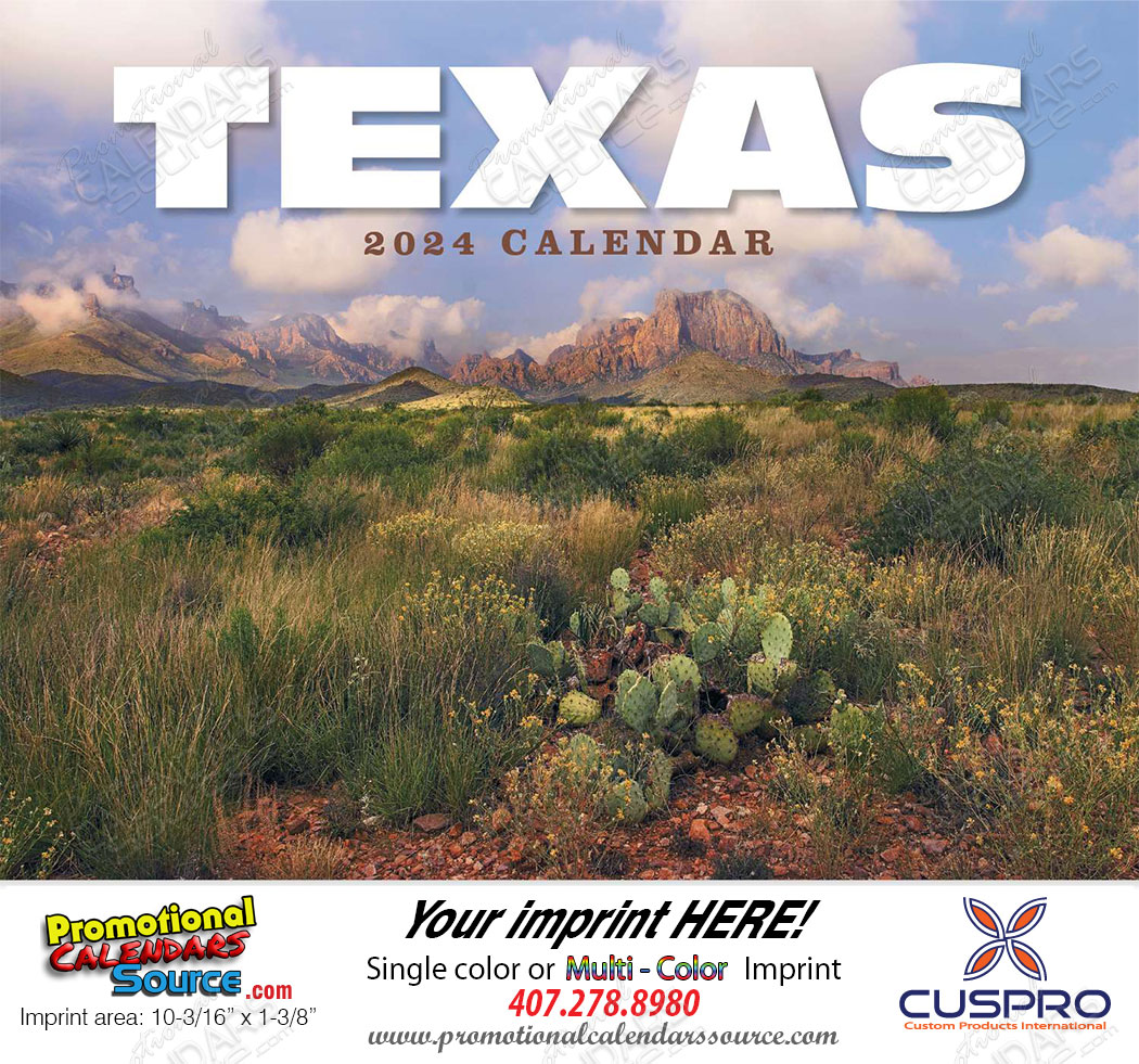 State of Texas Promotional Wall Calendar  Stapled
