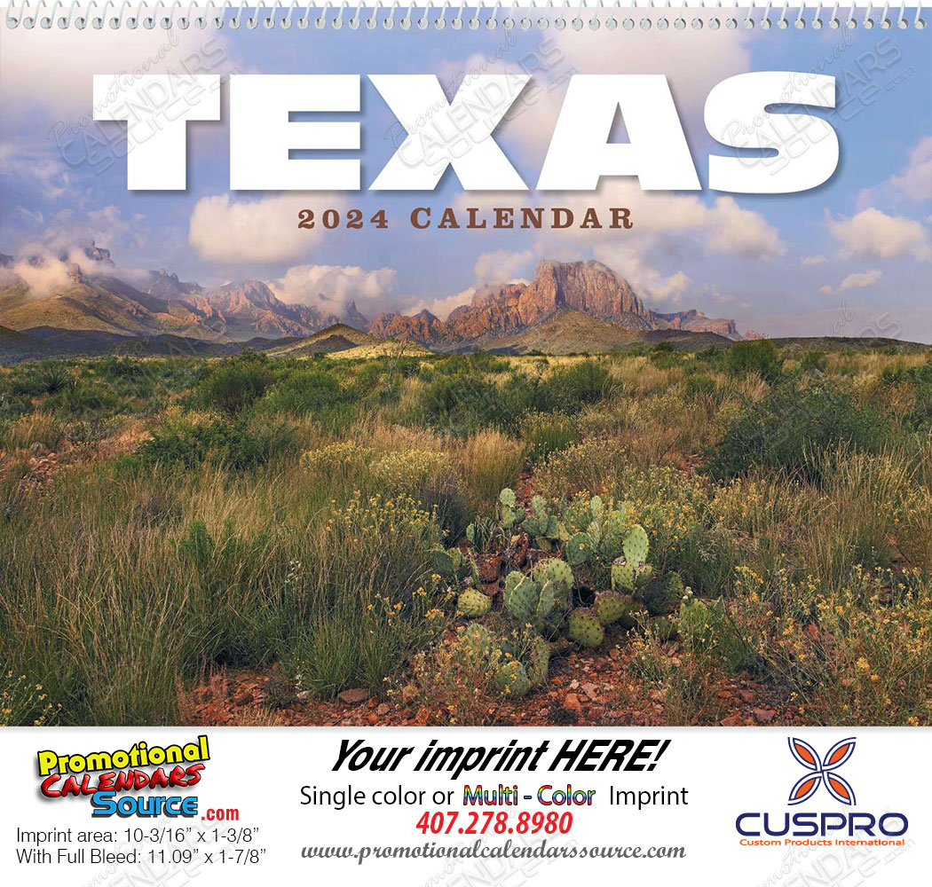 State of Texas Promotional Wall Calendar  Spiral