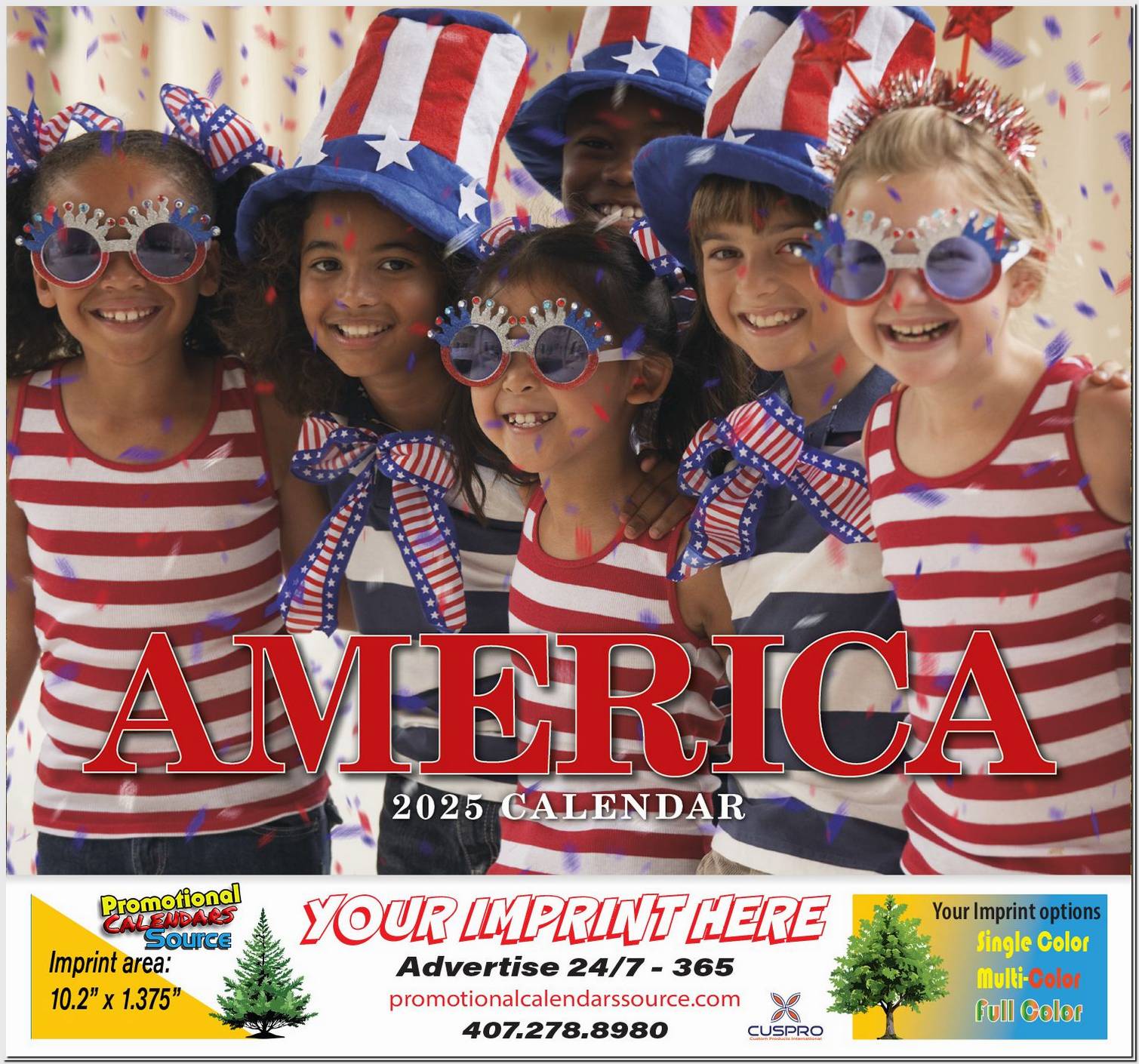 America Promotional Calendar  - Stapled