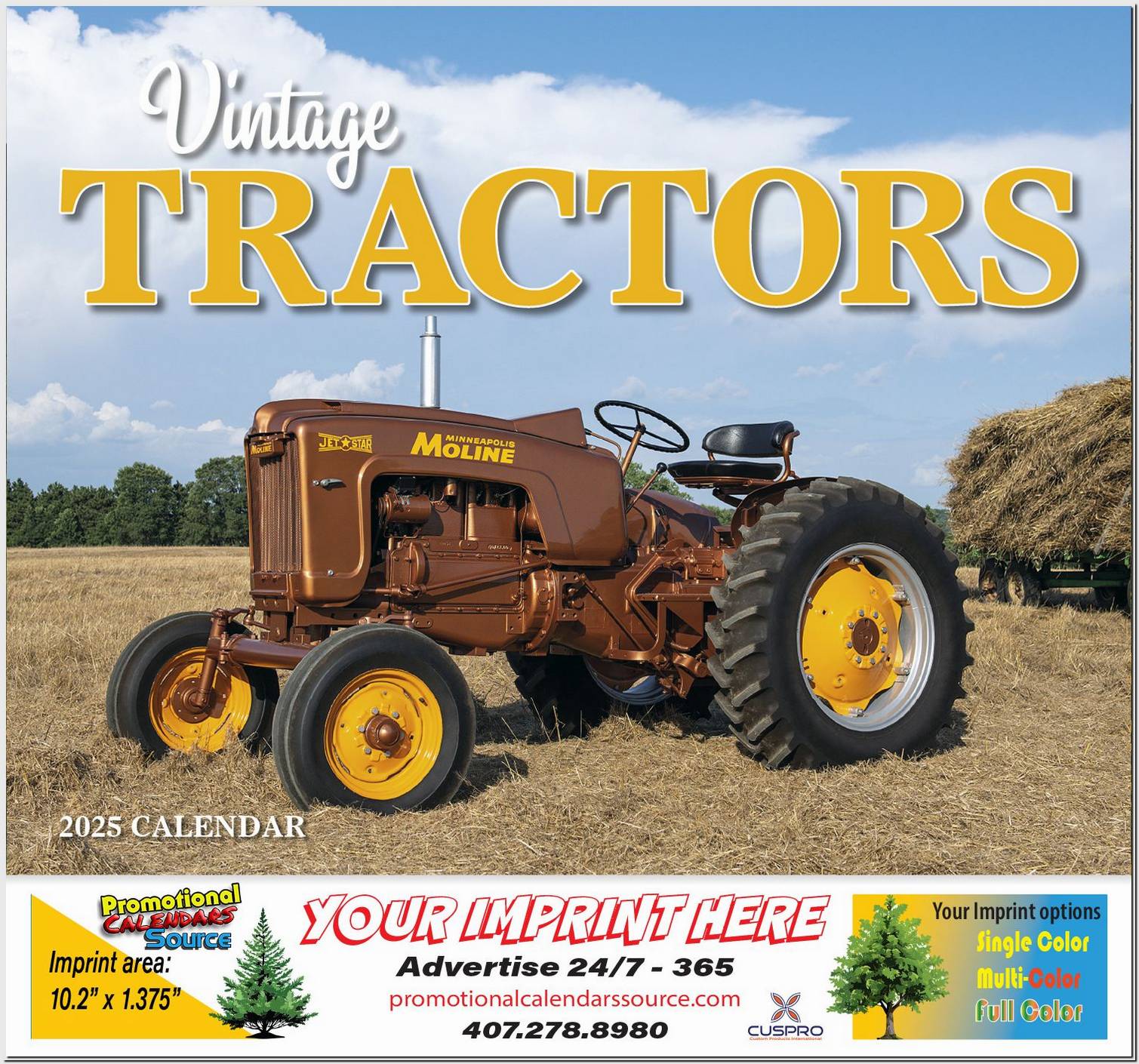 Legendary Tractors Promotional Wall Calendar  Stapled