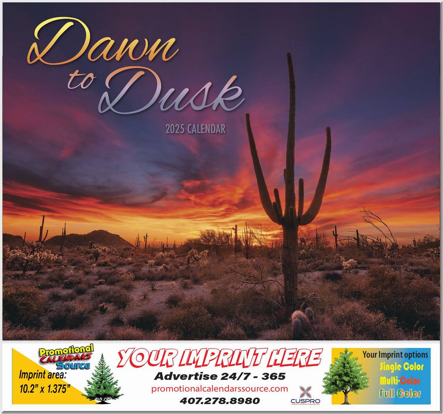 Dawn to Dusk Calendar  - Stapled