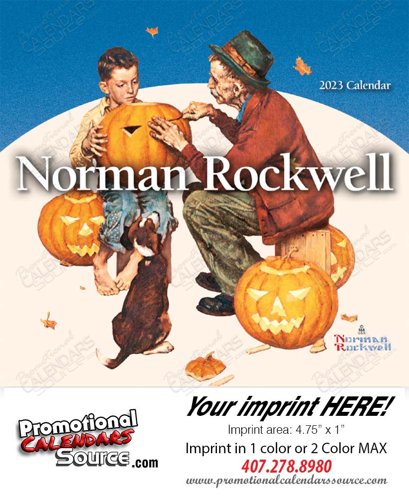 Norman Rockwell Mini Wall Calendar Custom Printed