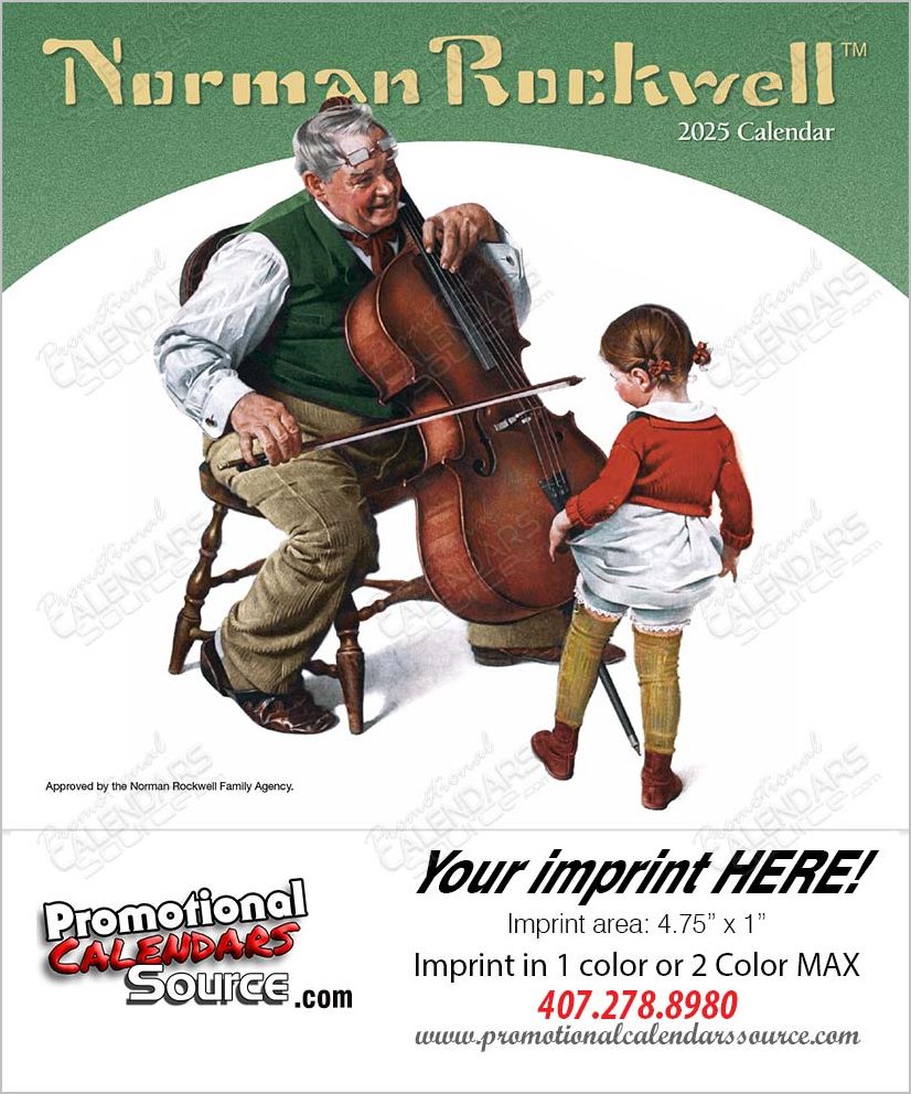 Norman Rockwell Mini Wall Calendar Custom Printed