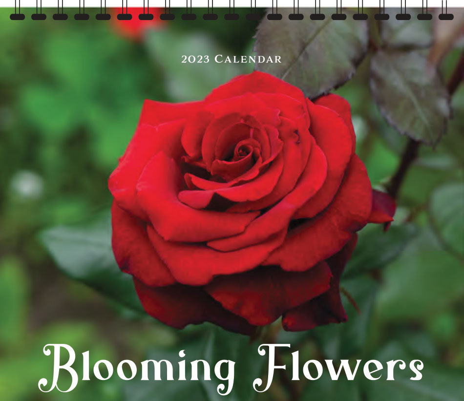 Blooming Flowers Calendar, 13.5x24, Spiral