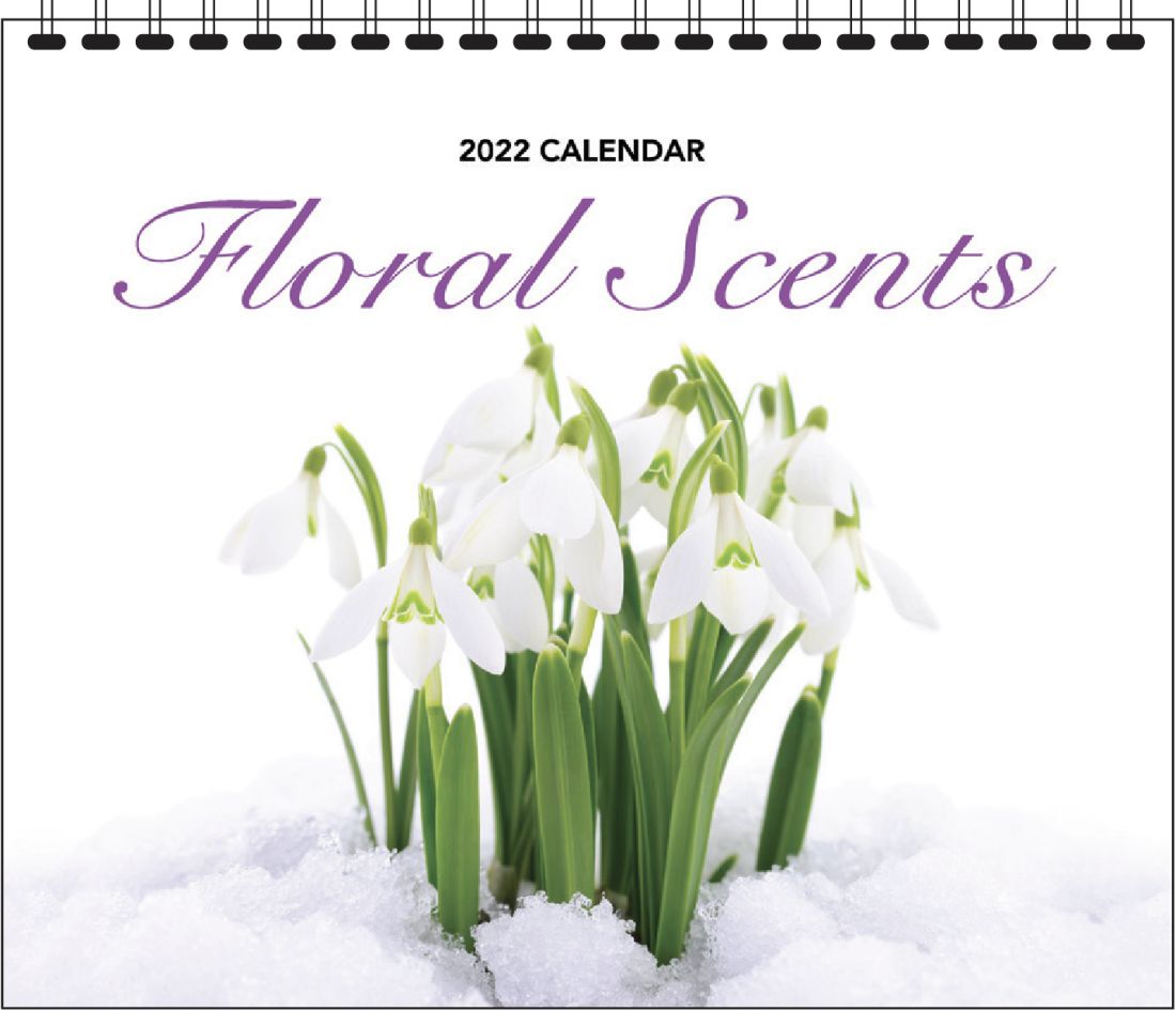 Floral Scents Promo Wall Calendar, 12.25x22, Spiral