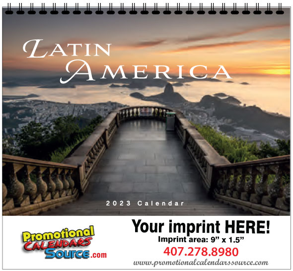 Latin America Promo Calendar w Spiral Binding