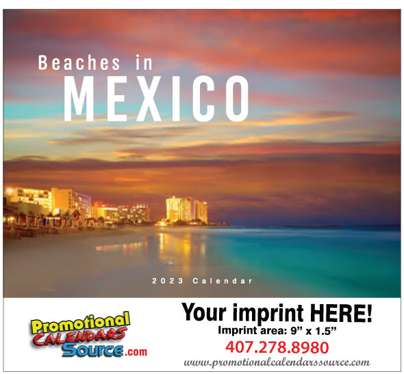 Mexico Beaches Calendar 2024 Stapled